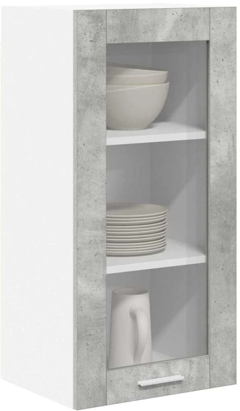 vidaXL Κρεμαστό ντουλάπι Riga 2 pcs Σκυρόδεμα Γκρι 40 x 31 x 80 εκ.