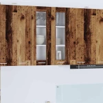 vidaXL Κρεμαστό ντουλάπι με πόρτα Riga Παλιό Ξύλο 60 x 31 x 80 εκ.