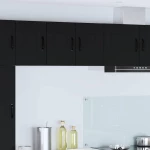 vidaXL Κρεμαστό ντουλάπι κουζίνας με ράφι 2 pcs Μαύρο 30 x 31 x 40 εκ.