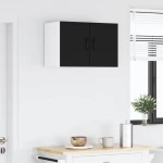 vidaXL Κρεμαστό ντουλάπι κουζίνας με ράφι 2 pcs Μαύρο 30 x 31 x 40 εκ.