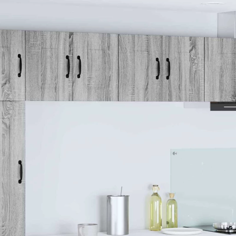 vidaXL Κρεμαστό ντουλάπι κουζίνας 2 pcs Γκρίζο Σονομα 60 x 31 x 40 εκ