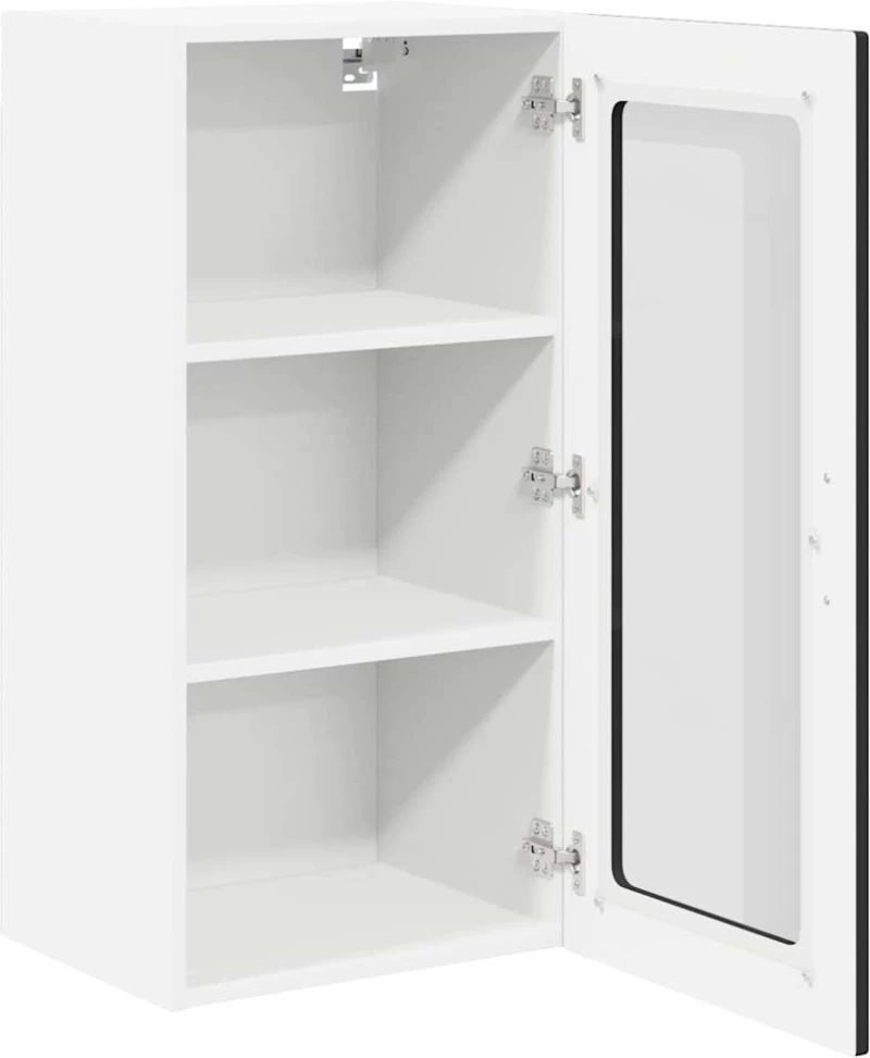 vidaXL Κρεμαστό ντουλάπι κουζίνας με ράφι 2 pcs Μαύρο 40 x 31 x 80 εκ.