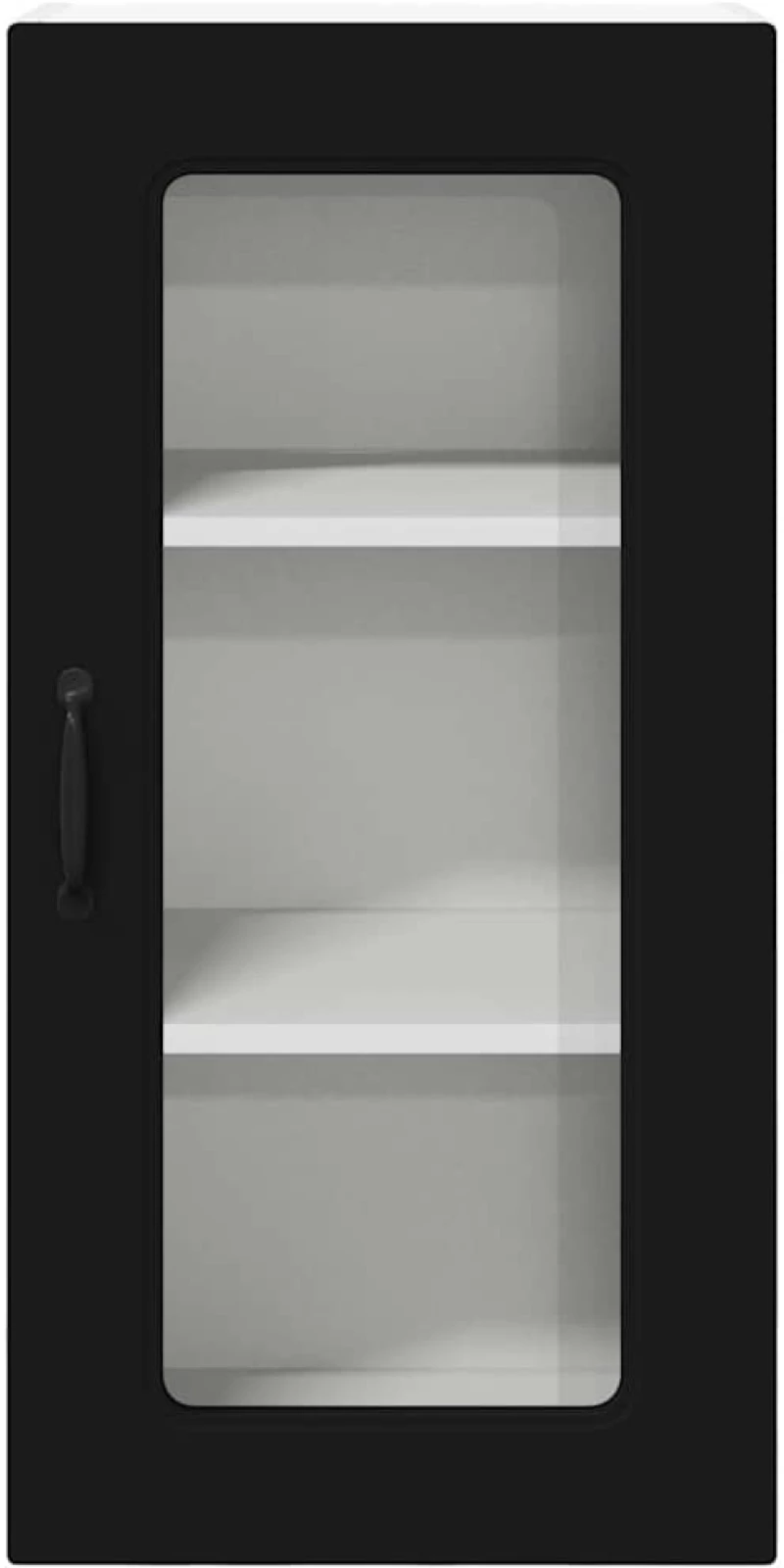 vidaXL Κρεμαστό ντουλάπι κουζίνας με ράφι 2 pcs Μαύρο 40 x 31 x 80 εκ.