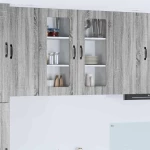 vidaXL Κρεμαστό ντουλάπι κουζίνας 2 pcs Γκρίζο Σονομα 40 x 31 x 80 εκ.