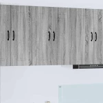 vidaXL Κρεμαστό ντουλάπι κουζίνας 2 pcs Γκρίζο Σονομα 30 x 31 x 80 εκ.