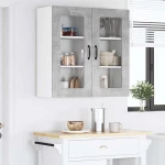 vidaXL Κρεμαστό ντουλάπι κουζίνας Σκυρόδεμα Γκρι 80 x 31 x 80 εκ.