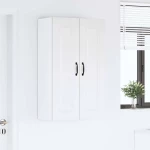 vidaXL Κρεμαστό ντουλάπι κουζίνας με ράφι Λευκό 60 x 31 x 100 εκ.