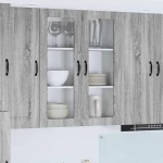 vidaXL Κρεμαστό ντουλάπι κουζίνας Γκρίζο Σονομα 80 x 31 x 100 εκ.