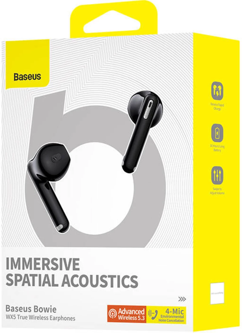 Earphones TWS Baseus Bowie WX5 (black)