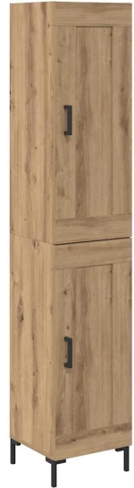 vidaXL Highboard Artisan Oak 34,5 x 34 x 180 εκ. Επεξεργασμένο ξύλο