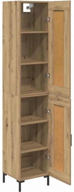 vidaXL Highboard Artisan Oak 34,5 x 34 x 180 εκ. Επεξεργασμένο ξύλο