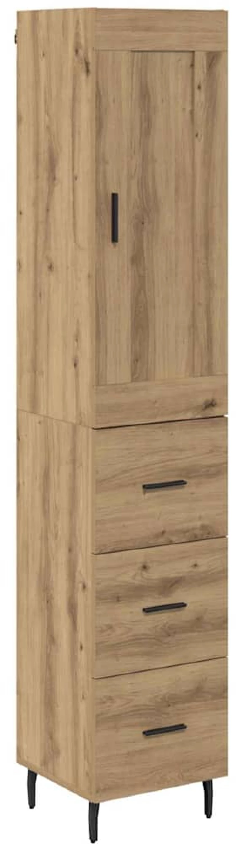 vidaXL Highboard Artisan Oak 34,5 x 34 x 180 εκ. Επεξεργασμένο ξύλο