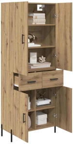 vidaXL Highboard Artisan Oak 69,5 x 34 x 180 εκ. Επεξεργασμένο ξύλο