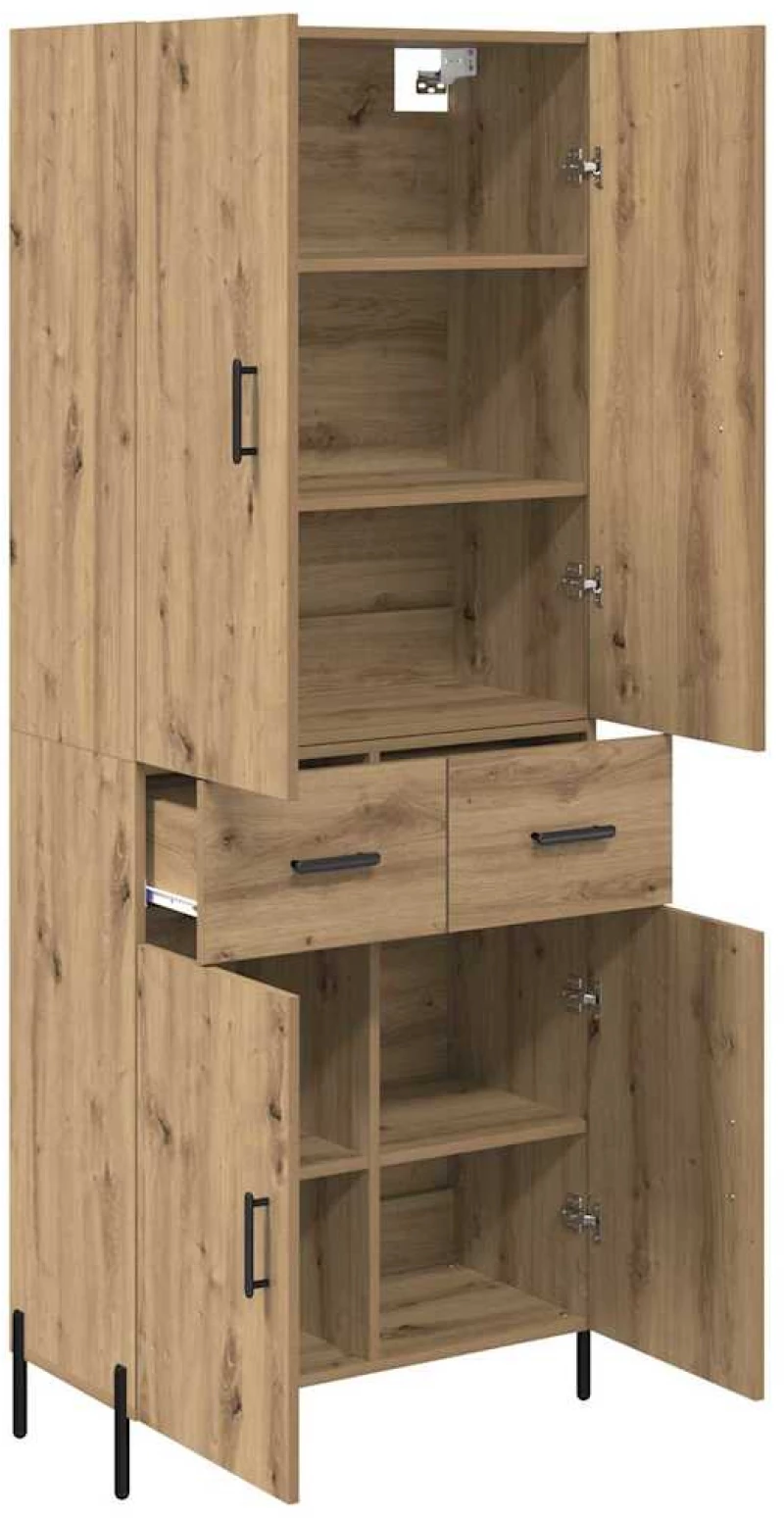 vidaXL Highboard Artisan Oak 69,5 x 34 x 180 εκ. Επεξεργασμένο ξύλο
