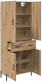 vidaXL Highboard Artisan Oak 69,5 x 34 x 180 εκ. Επεξεργασμένο ξύλο