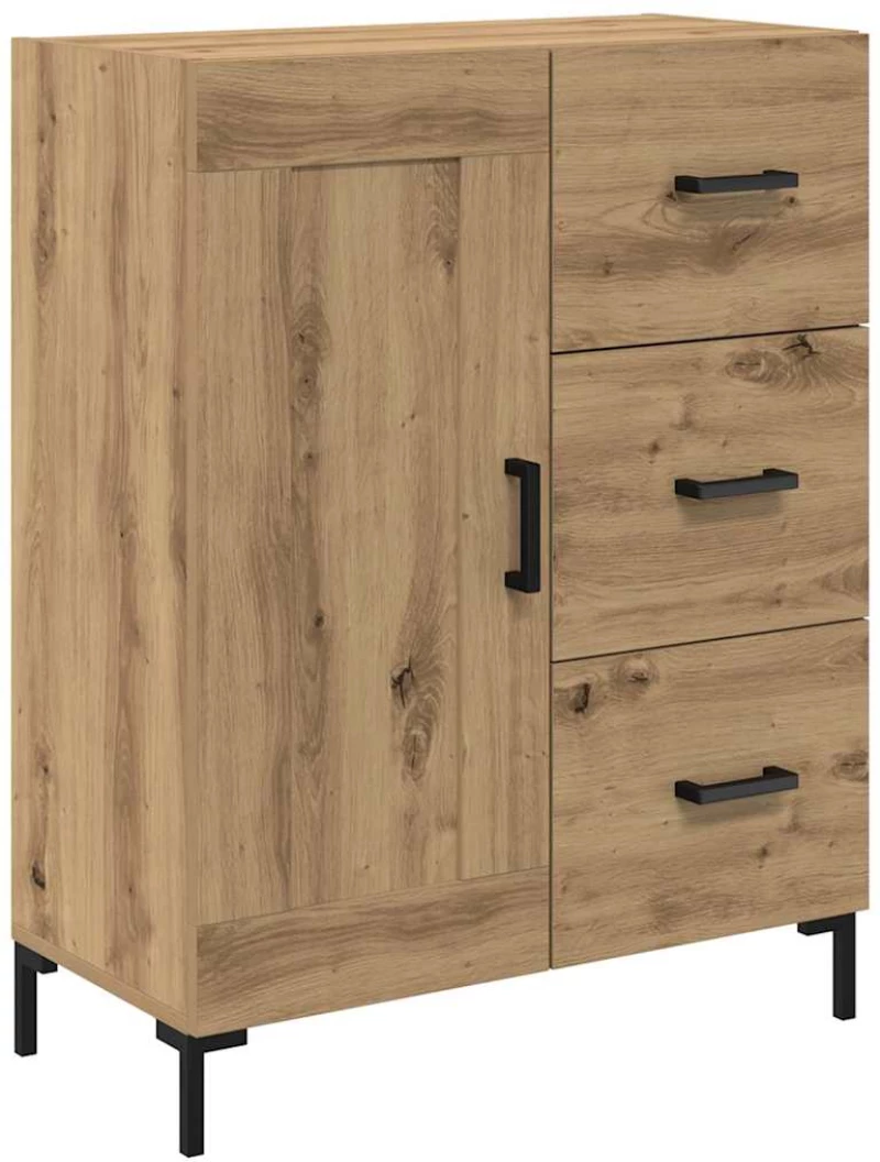 vidaXL Highboard με συρτάρι 2 pcs Artisan Oak Επεξεργασμένο ξύλο
