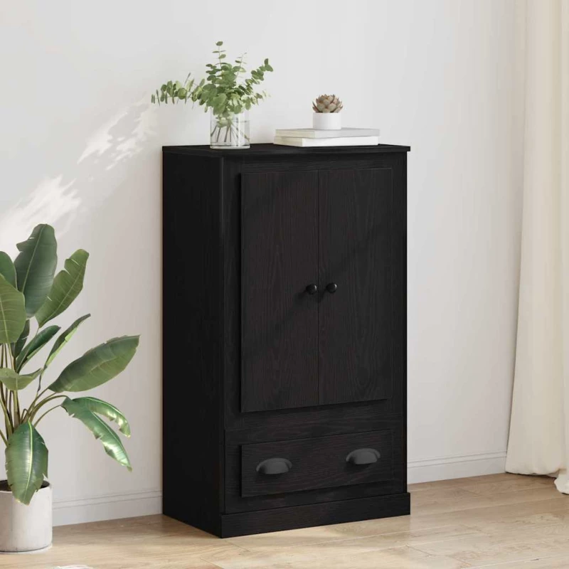 vidaXL Highboard Μαύρη Οξυά 60 x 35,5 x 103,5 εκ. Επεξεργασμένο ξύλο