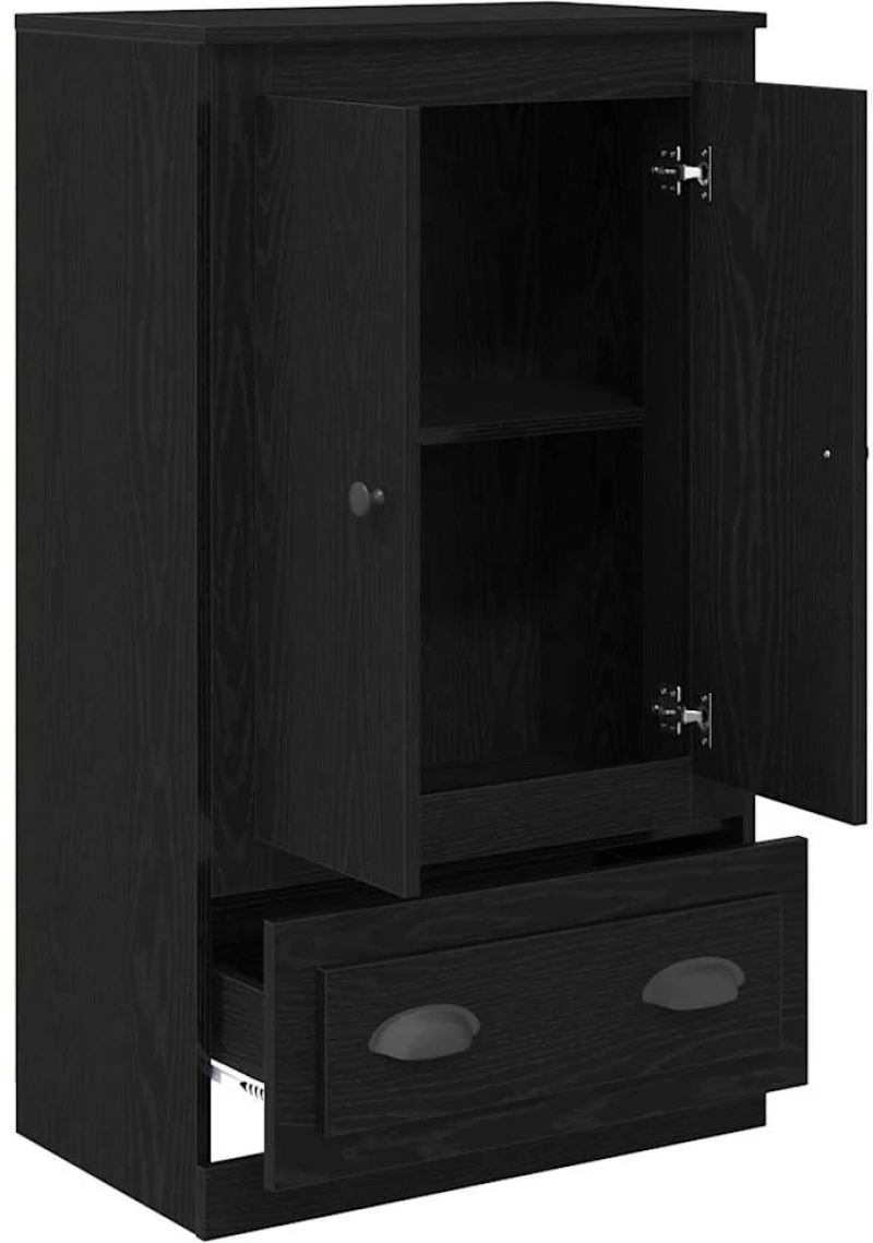 vidaXL Highboard Μαύρη Οξυά 60 x 35,5 x 103,5 εκ. Επεξεργασμένο ξύλο