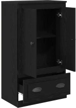 vidaXL Highboard Μαύρη Οξυά 60 x 35,5 x 103,5 εκ. Επεξεργασμένο ξύλο