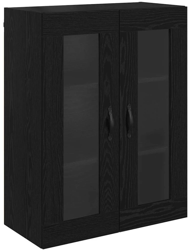 vidaXL Highboard Μαύρη Οξυά 69,5 x 34 x 180 εκ. Επεξεργασμένο ξύλο