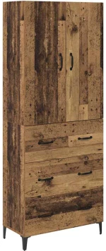 vidaXL Highboard Παλιό Ξύλο 69,5 x 34 x 180 εκ. Επεξεργασμένο ξύλο