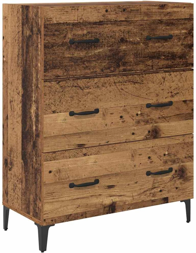 vidaXL Highboard Παλιό Ξύλο 69,5 x 34 x 180 εκ. Επεξεργασμένο ξύλο