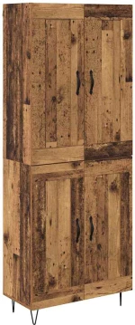 vidaXL Highboard Παλιό Ξύλο 69,5 x 34 x 180 εκ. Επεξεργασμένο ξύλο