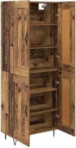 vidaXL Highboard Παλιό Ξύλο 69,5 x 34 x 180 εκ. Επεξεργασμένο ξύλο