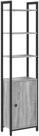 vidaXL Βιβλιοθήκη Γκρίζο Σονομα 40 x 24 x 161 εκ Επεξεργασμένο ξύλο