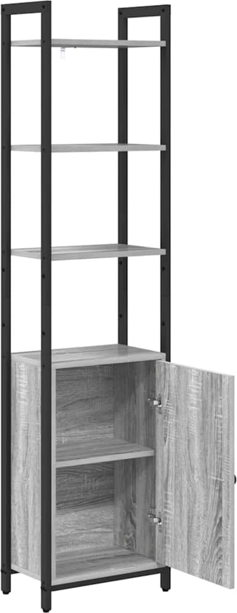 vidaXL Βιβλιοθήκη Γκρίζο Σονομα 40 x 24 x 161 εκ Επεξεργασμένο ξύλο