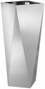 vidaXL Γλάστρα 2 pcs Ασημί 30 x 30 x 75 εκ Επικαλυμμένος Χάλυβας