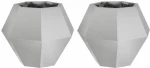 vidaXL Γλάστρα 2 pcs Ασημί 50 x 50 x 40 cm Ανοξείδωτο ατσάλι