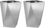 vidaXL Γλάστρα 2 pcs Ασημί 50 x 50 x 75 cm Επικαλυμμένος Χάλυβας