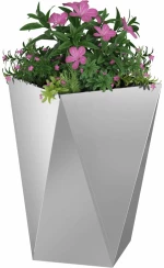 vidaXL Γλάστρα 2 pcs Ασημί 50 x 50 x 75 cm Επικαλυμμένος Χάλυβας