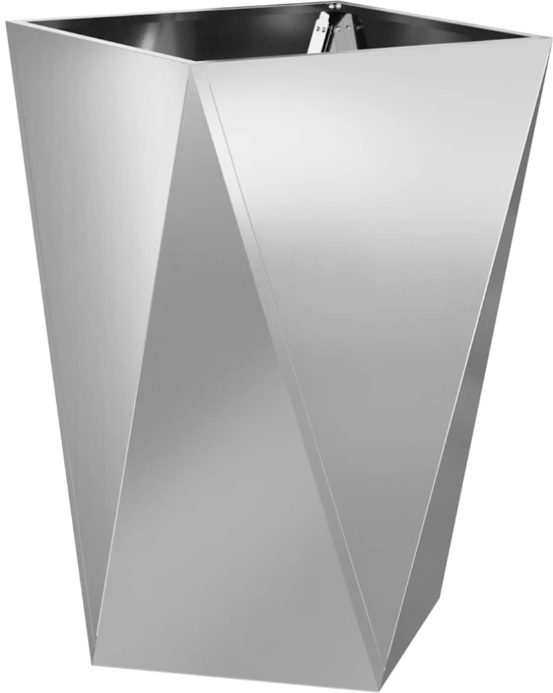 vidaXL Γλάστρα 2 pcs Ασημί 50 x 50 x 75 cm Επικαλυμμένος Χάλυβας