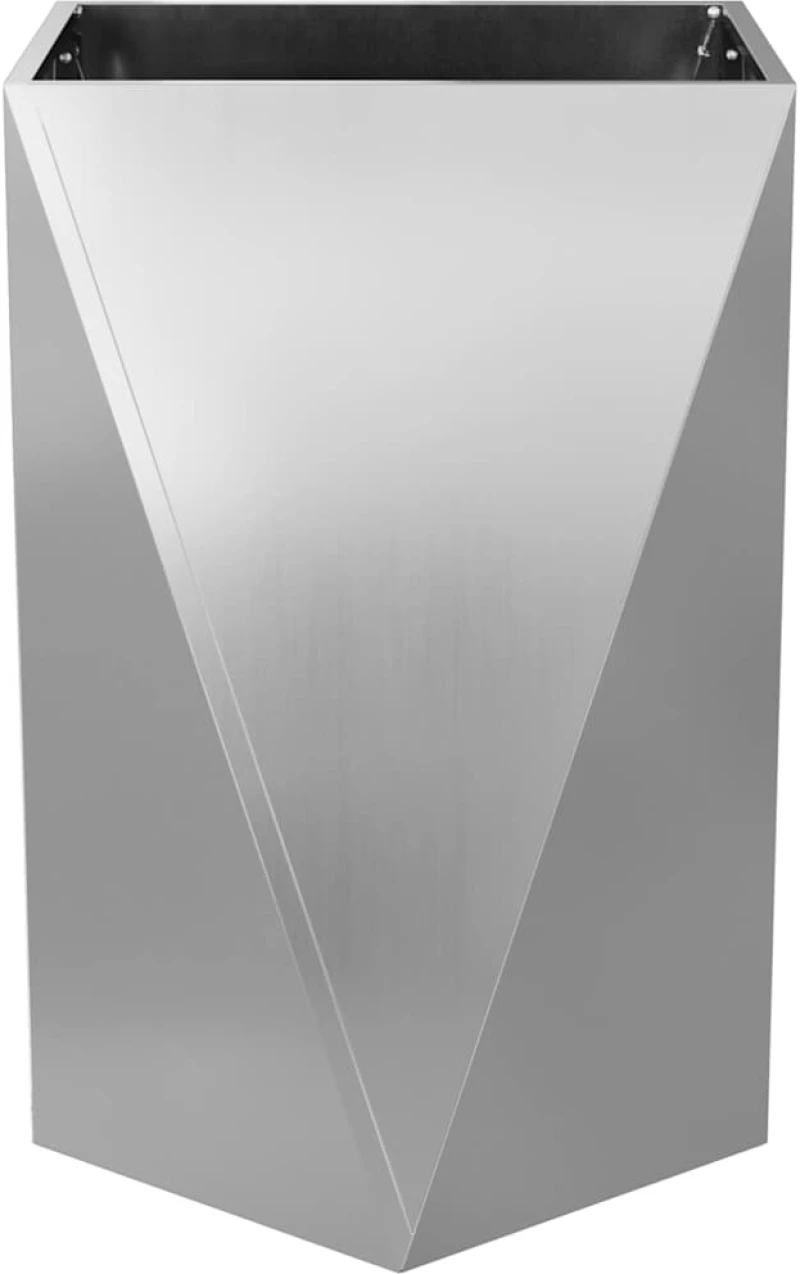 vidaXL Γλάστρα 2 pcs Ασημί 50 x 50 x 75 cm Επικαλυμμένος Χάλυβας