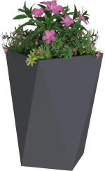 vidaXL Γλάστρα Ανθρακί 50 x 50 x 75 cm Ατσάλι