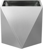vidaXL Γλάστρα Ασημί 40 x 40 x 40 cm Επικαλυμμένος Χάλυβας