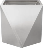 vidaXL Γλάστρα Ασημί 50 x 50 x 50 cm Ανοξείδωτο ατσάλι