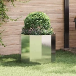 vidaXL Γλάστρα Ασημί 60 x 60 x 50 εκ Ανοξείδωτο ατσάλι