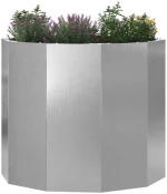 vidaXL Γλάστρα Ασημί 60 x 60 x 50 εκ Ανοξείδωτο ατσάλι