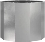 vidaXL Γλάστρα Ασημί 60 x 60 x 50 εκ Ανοξείδωτο ατσάλι