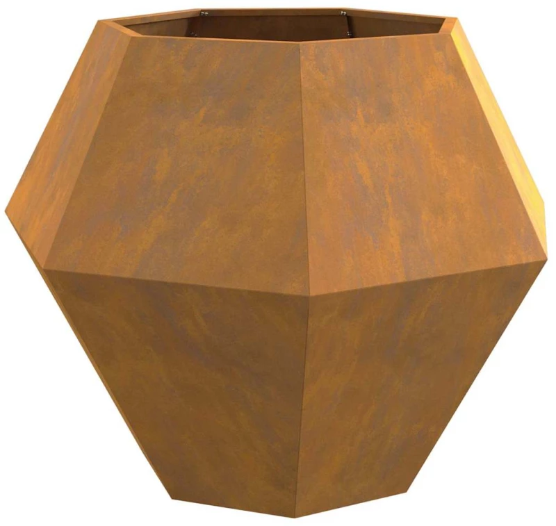 vidaXL Γλάστρα Σκ rusty 100 x 100 x 80 εκ Ατσάλι Σκληρυθέν στον Αέρα