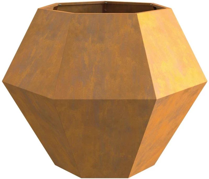 vidaXL Γλάστρα Σκ rusty 100 x 100 x 80 εκ Ατσάλι Σκληρυθέν στον Αέρα