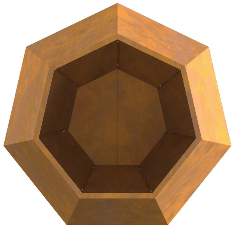 vidaXL Γλάστρα Σκ rusty 100 x 100 x 80 εκ Ατσάλι Σκληρυθέν στον Αέρα