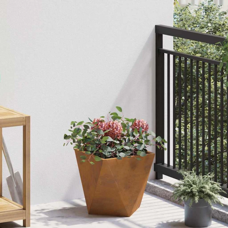 vidaXL Γλάστρα Σκ rusty 30 x 30 x 30 cm Ατσάλι Σκληρυθέν στον Αέρα