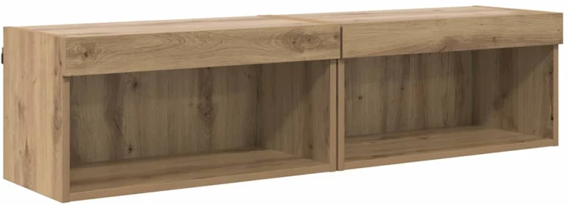 vidaXL Έπιπλα τηλεόρασης Επιτοίχιο 2 pcs Artisan Oak 60 x 30 x 30 cm