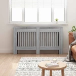 vidaXL Καπάκι Καλοριφέρ Γκρίζο Σονομα 152 x 19 x 81,5 cm