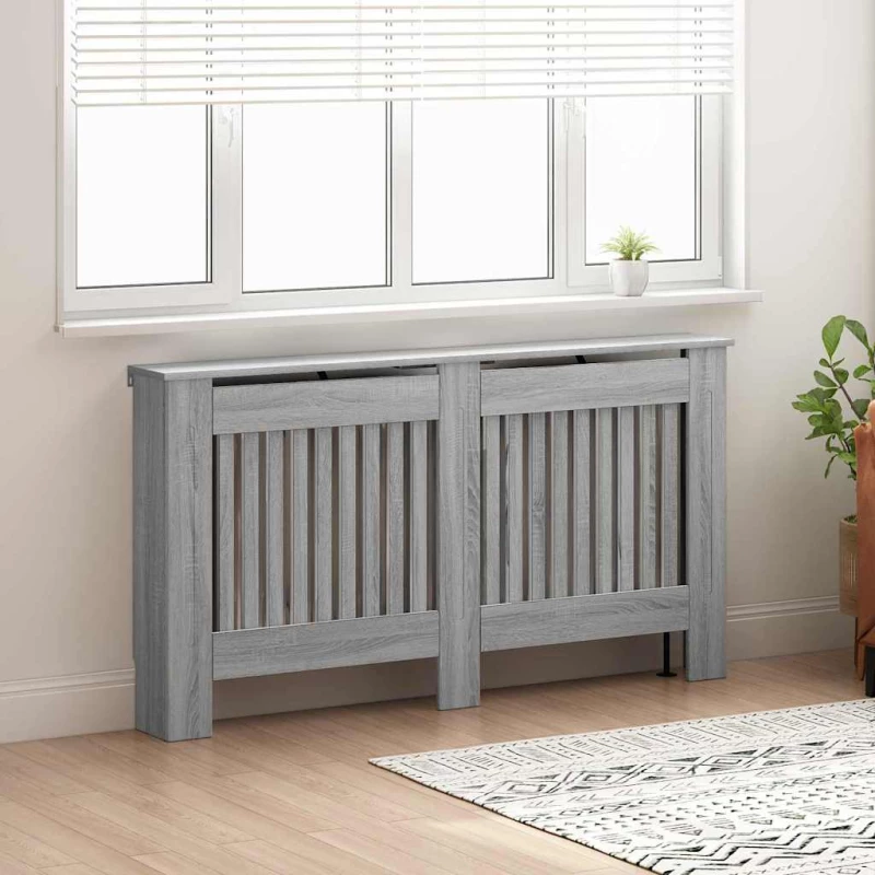 vidaXL Καπάκι Καλοριφέρ Γκρίζο Σονομα 152 x 19 x 81,5 cm