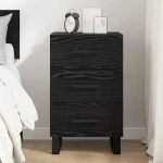 vidaXL Κομοδίνο Μαύρη Οξυά 40 x 40 x 66 εκ. Επεξεργασμένο ξύλο